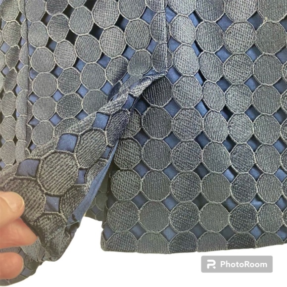 BANANA REPUBLIC Blazer Eyelet Lace Navy Blue- Size 0 - Picture 6 of 8